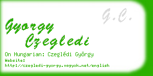 gyorgy czegledi business card