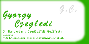 gyorgy czegledi business card